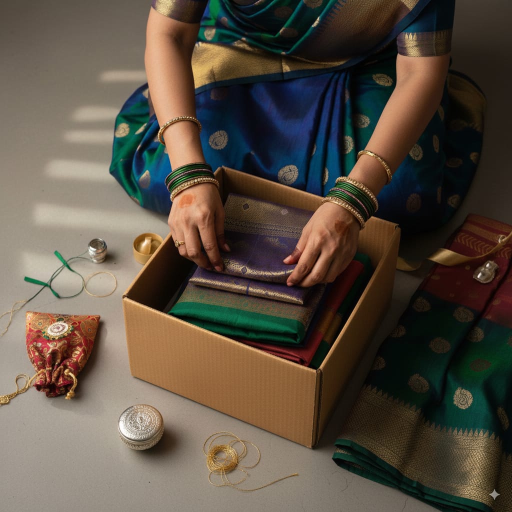 Pack the saree